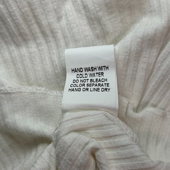 Wild Honey White Ribbed Ruffle Tube Top XS Strapless Stretchy Crop - Picture 4 of 5